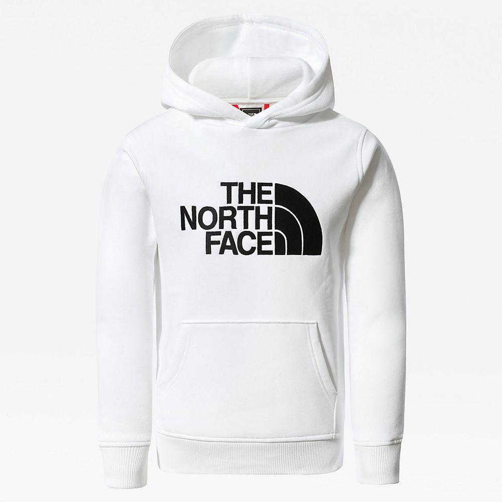 The North Face Drew Peak Παιδικα Φούτερ Hoodie - Ασπρα / Μαυρα (HKMQ92705)